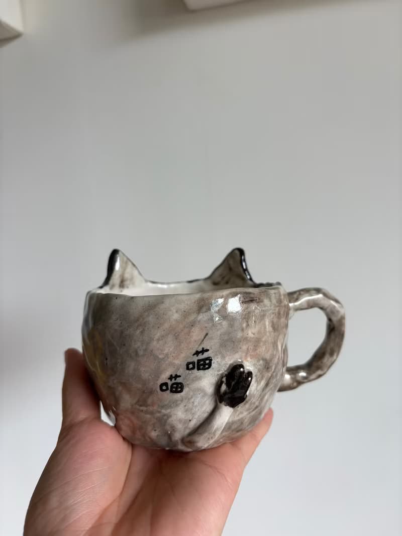 訂製可愛小狗 貓咪 寵物 手捏陶杯 手作陶 禮物