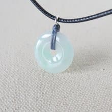 【金剛結】本命年【平安如意】冰飄綠翡翠韓國蠟線項鍊SE03避邪