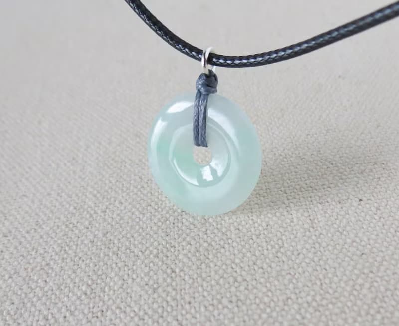 【金剛結】本命年【平安如意】冰飄綠翡翠韓國蠟線項鍊SE03避邪