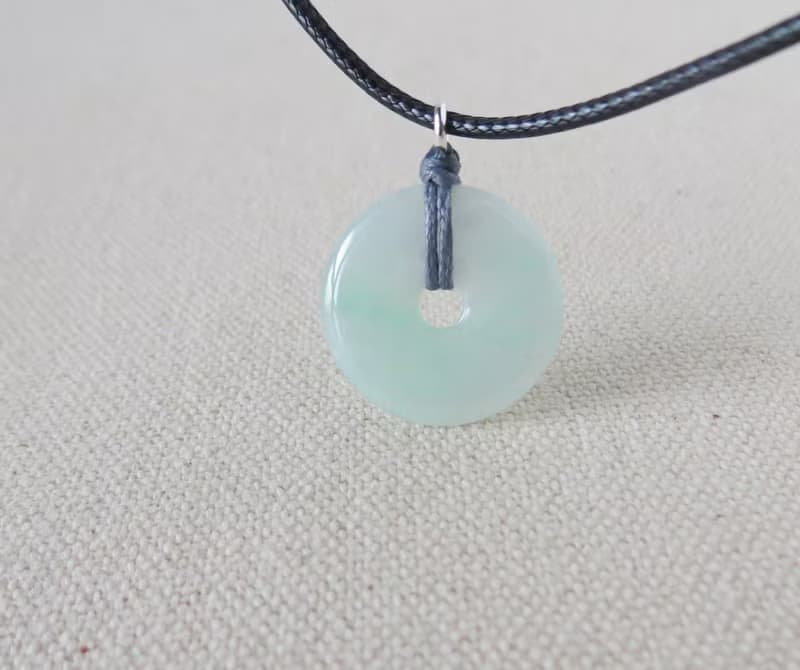 【金剛結】本命年【平安如意】冰飄綠翡翠韓國蠟線項鍊SE03避邪