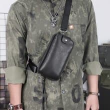 真皮快翻小包 小巧斜肩包 胸前包 隨身腰包 黑色 長款手拿錢包