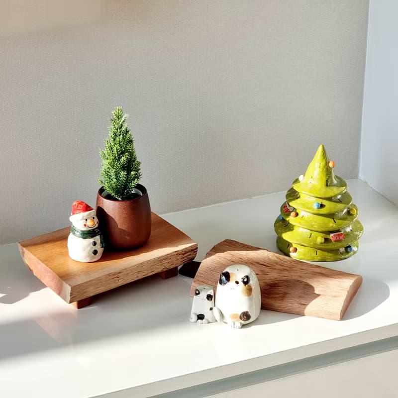 Handmade Cat Pair – Ceramic Figurines for Table Decoration, Shelf or Wedding Gift