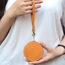 【真皮圓圓拉鍊零錢包】歐洲植鞣牛皮/多色可選