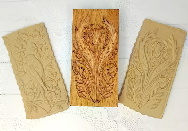 engraved rolling pin, imbossed rolling pin . ornamental cookie press