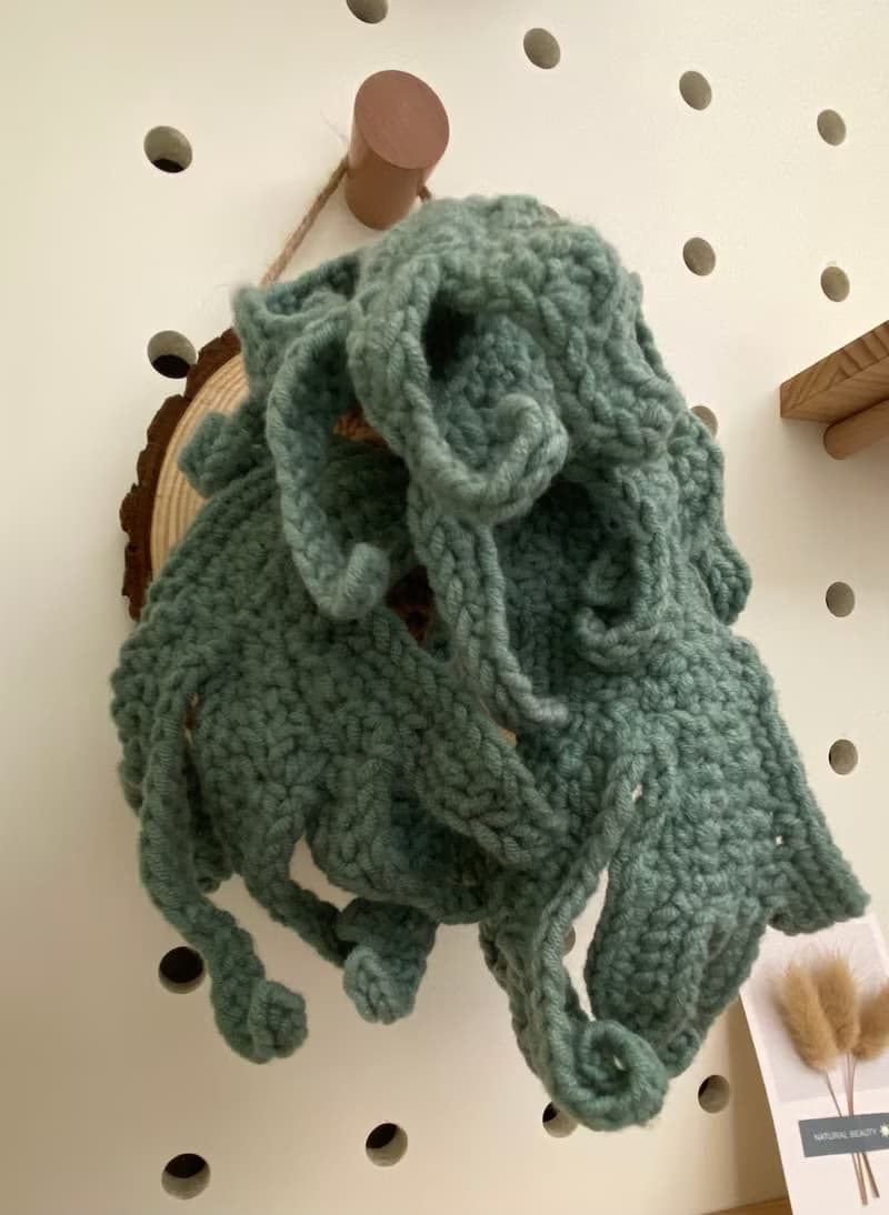 爪哇鹿角蕨板掛 針織手作