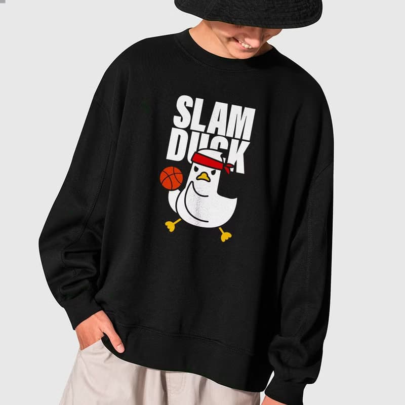 【秋冬新品】SLAM DUCK 中性 純棉大學T PS031