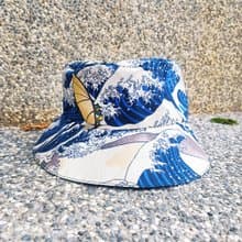 貓咪衝浪浮世繪 漁夫帽 雙面帽子