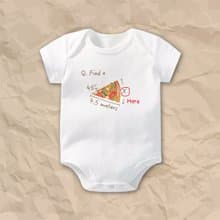 天才數學寶寶 短袖包屁衣 白 寶寶 嬰兒 彌月 滿月 禮物 趣味