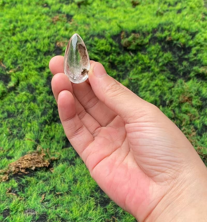 能量擺飾-天然冰透彩虹 紅幽靈雨滴 療癒 快速出貨