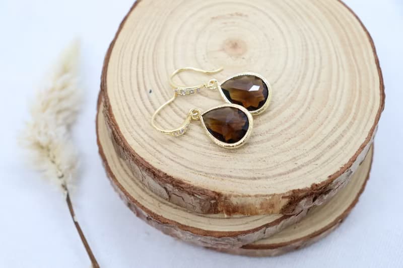 Delicate Transparent Teardrop Crystal Stone Sparkling Cubic hook Earrings