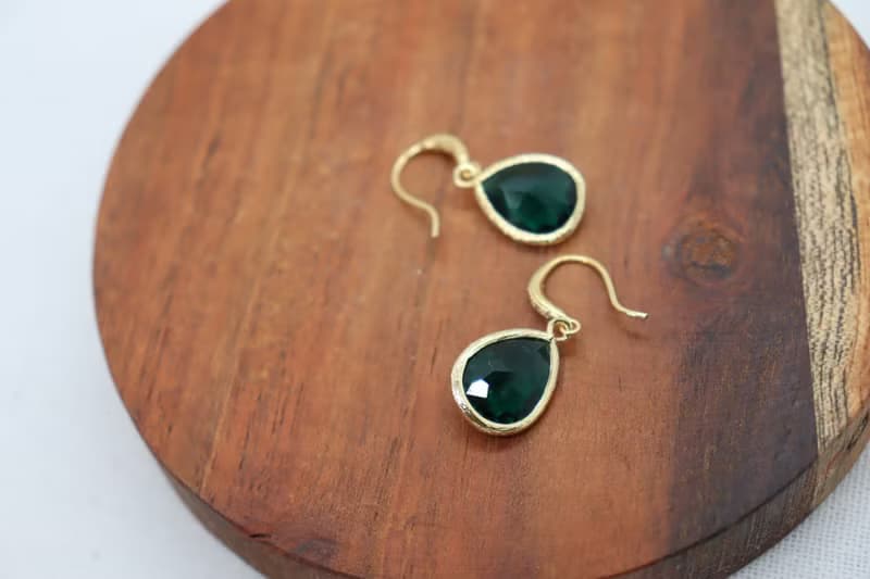 Delicate Transparent Teardrop Crystal Stone Sparkling Cubic hook Earrings