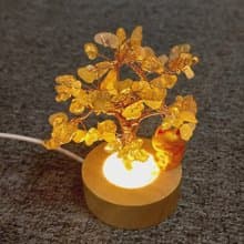 招財貓天然黃水晶樹 - 招財富