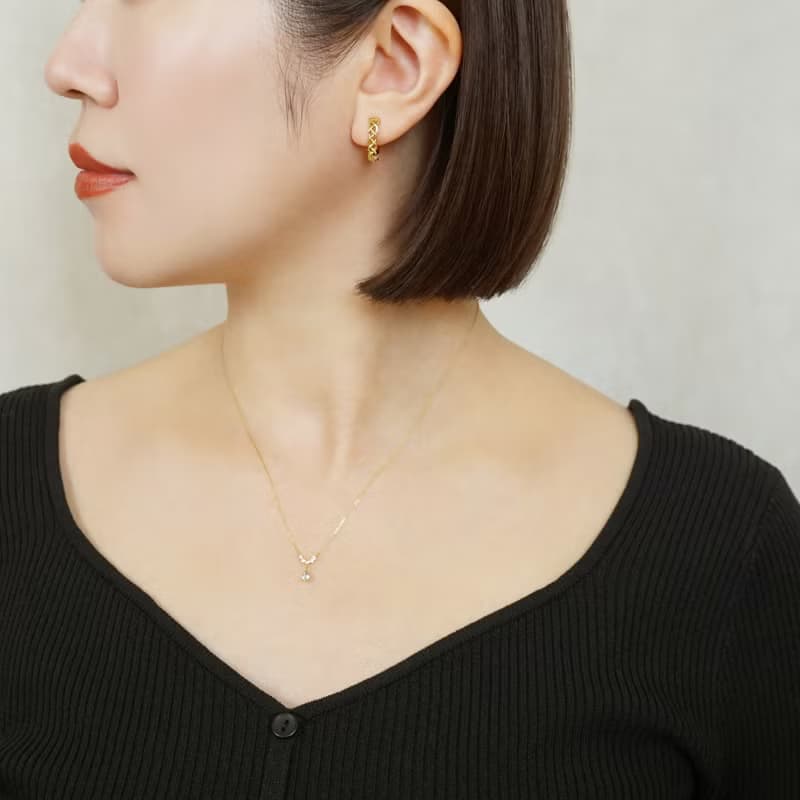 925純銀 雙面圈耳夾