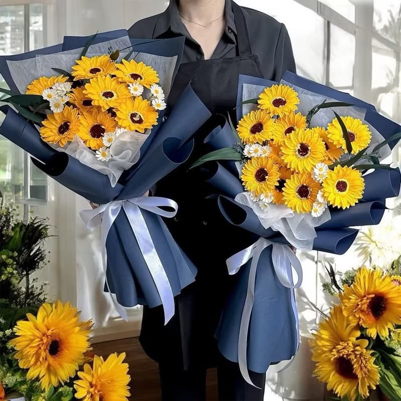 盛夏最耀眼的祝福向日葵香水花束