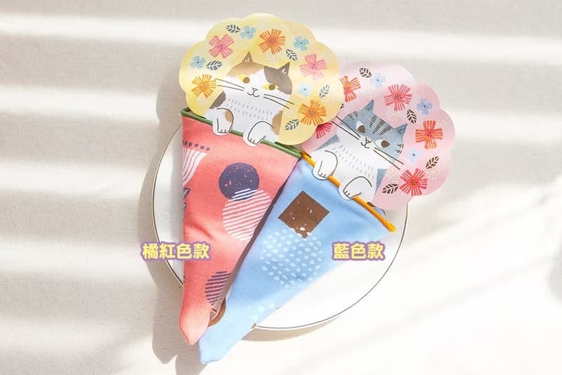 情人節禮物推薦 送禮組合禮袋C款 日本貓咪花束手巾+LOVE牽手小熊