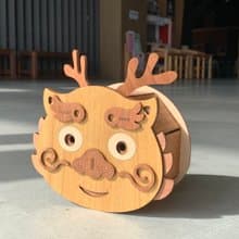 【2024新春 龍年限定】錢龍來 遙遙存錢筒 招財擺飾 手作DIY 木質