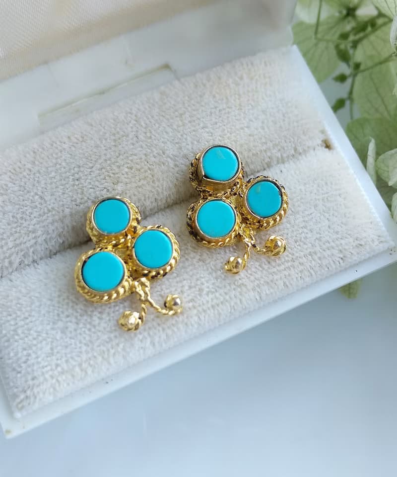 Vintage Jewelry 西洋古董飾品 小巧 可愛手工 復古 針式耳環