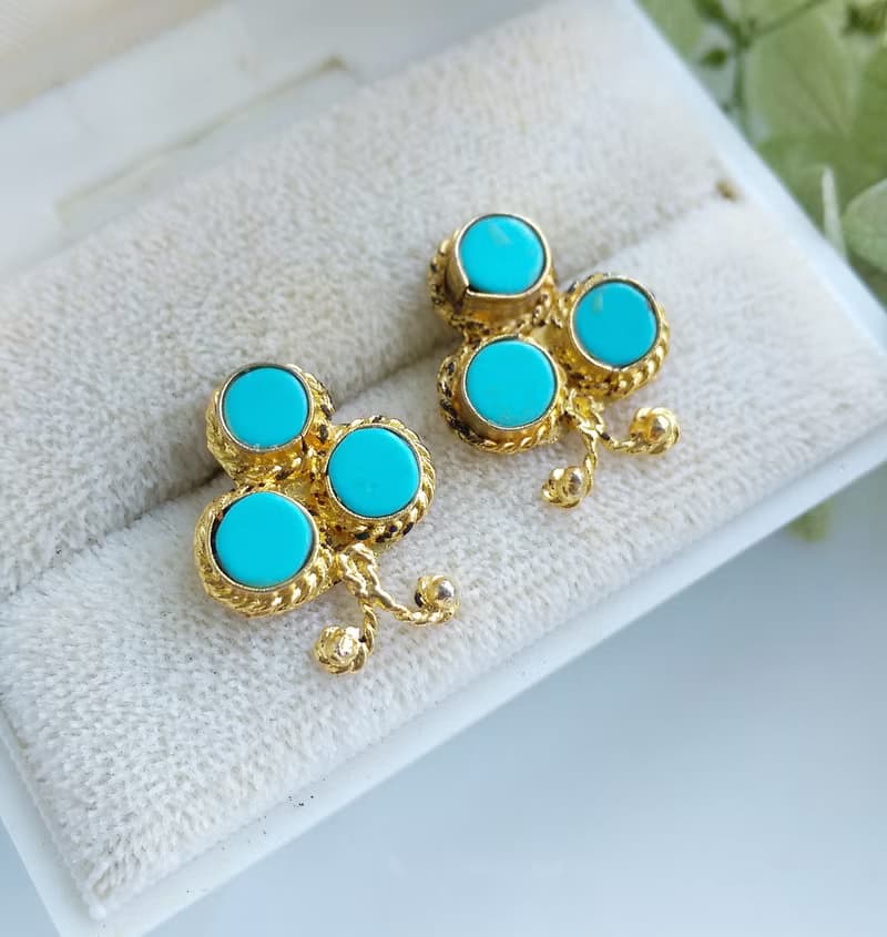 Vintage Jewelry 西洋古董飾品 小巧 可愛手工 復古 針式耳環