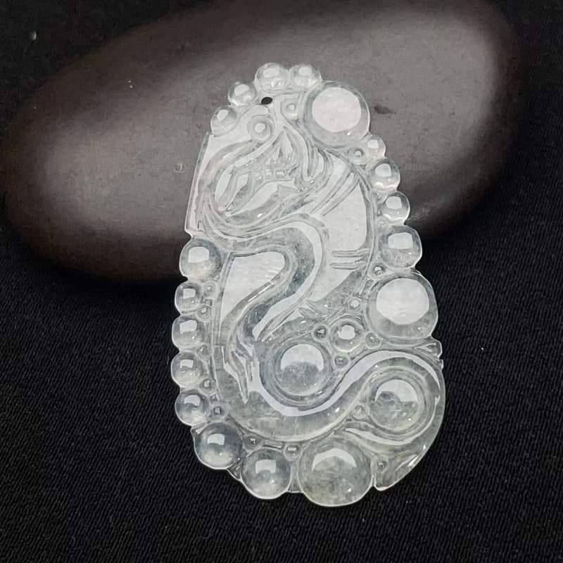 冰種翡翠古龍牌 | 天然緬甸玉翡翠A貨 | 送禮