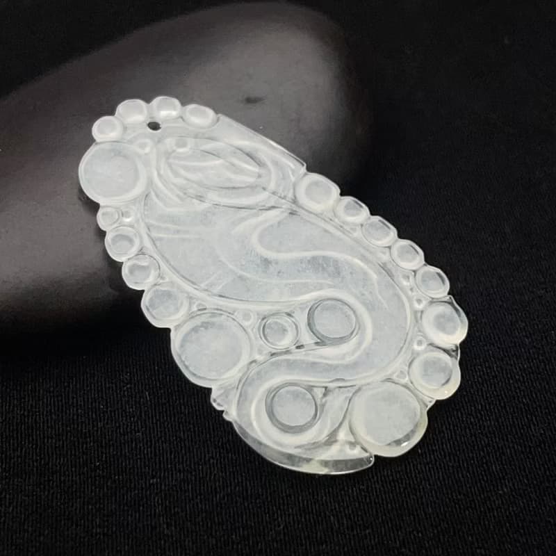 冰種翡翠古龍牌 | 天然緬甸玉翡翠A貨 | 送禮