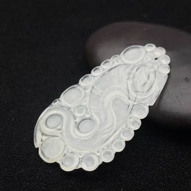 冰種翡翠古龍牌 | 天然緬甸玉翡翠A貨 | 送禮