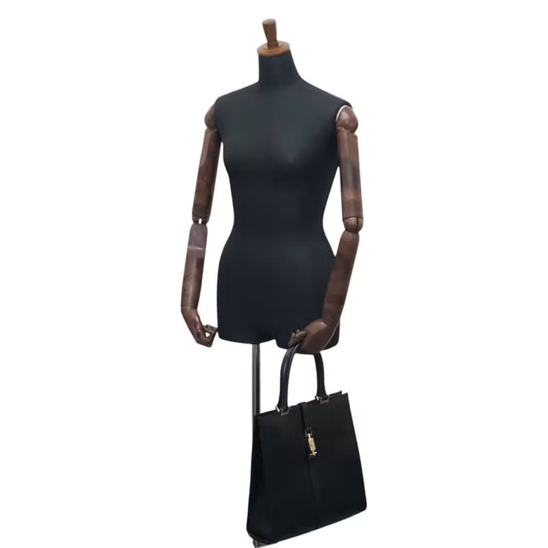 【 日本直送　名牌中古包 】GUCCI グッチ ジャッキー ハンドバッグ ブラック レザー vintage ヴィンテージ オールド 2kdzsa