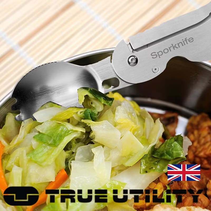 【True Utility】英國多功能刀叉鑰匙圈工具組Sporknife
