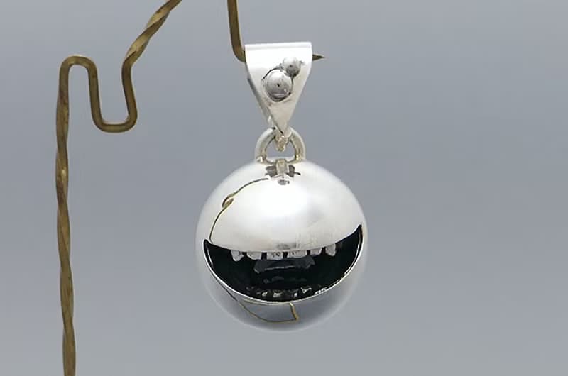 open smile L_P【キュービックジルコニアブラック】(s_m-P.36B) 【チェーン別販売】