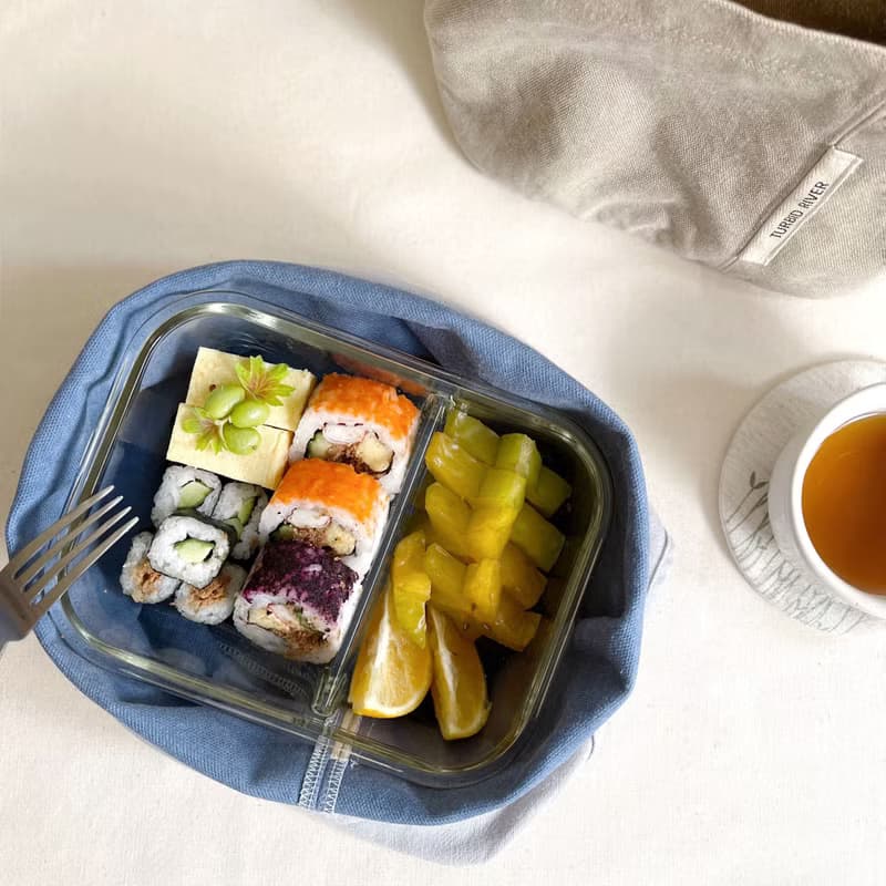超手感綁帶式便當袋 | 極簡灰 | 厚磅水洗帆布 | 手提袋 野餐袋
