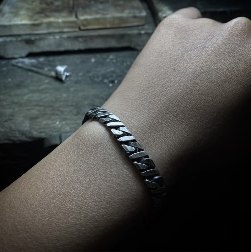 純銀手鍊/古巴鍊/粗款