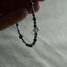 ll MODO黑碧璽與原礦赫基蒙 ll 天然石醫療鋼細手鍊 BR-00015