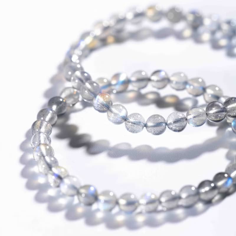 【售完即止】微瑕疵福利品 | 拉長石6mm手鍊 | 天然水晶手鍊