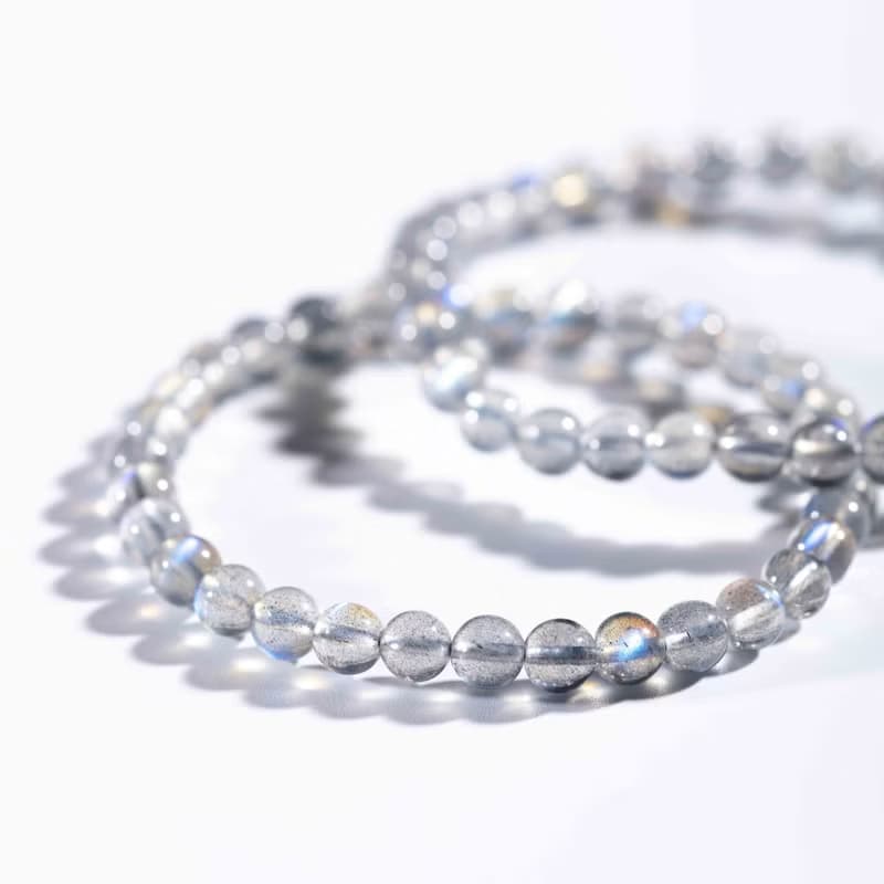 【售完即止】微瑕疵福利品 | 拉長石6mm手鍊 | 天然水晶手鍊