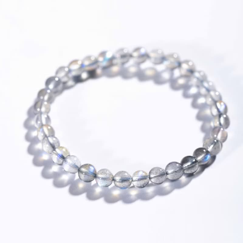 【售完即止】微瑕疵福利品 | 拉長石6mm手鍊 | 天然水晶手鍊