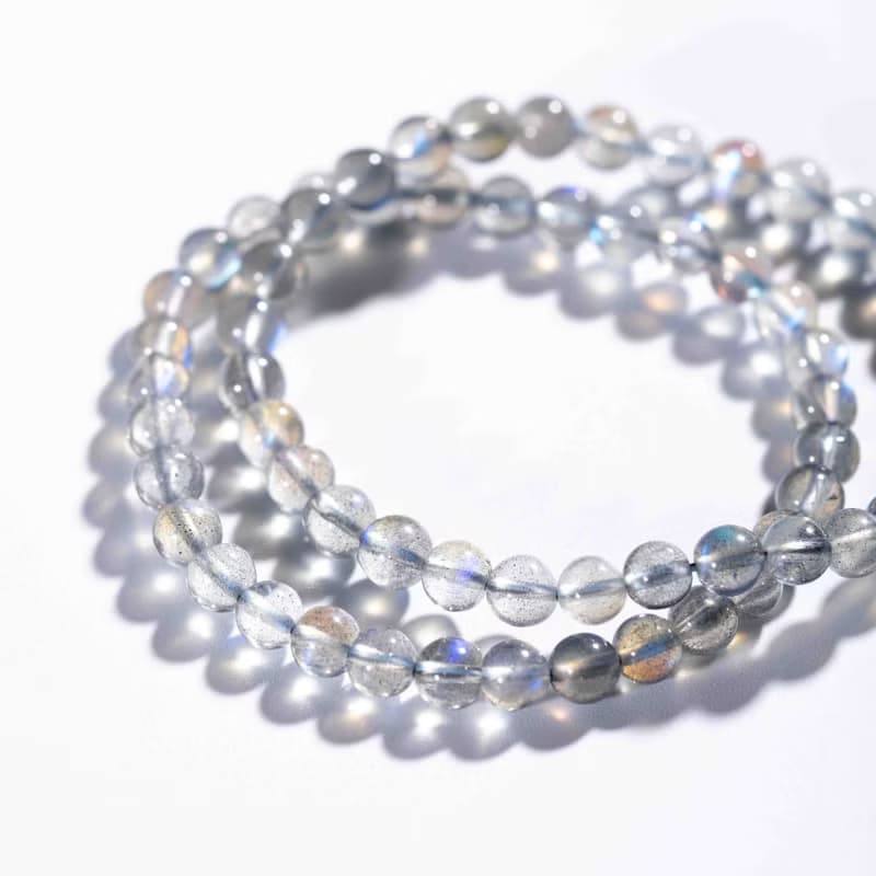 【售完即止】微瑕疵福利品 | 拉長石6mm手鍊 | 天然水晶手鍊