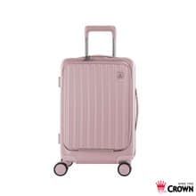 【CROWN】21吋 BOXY 前開框架拉桿箱 登機箱  粉色