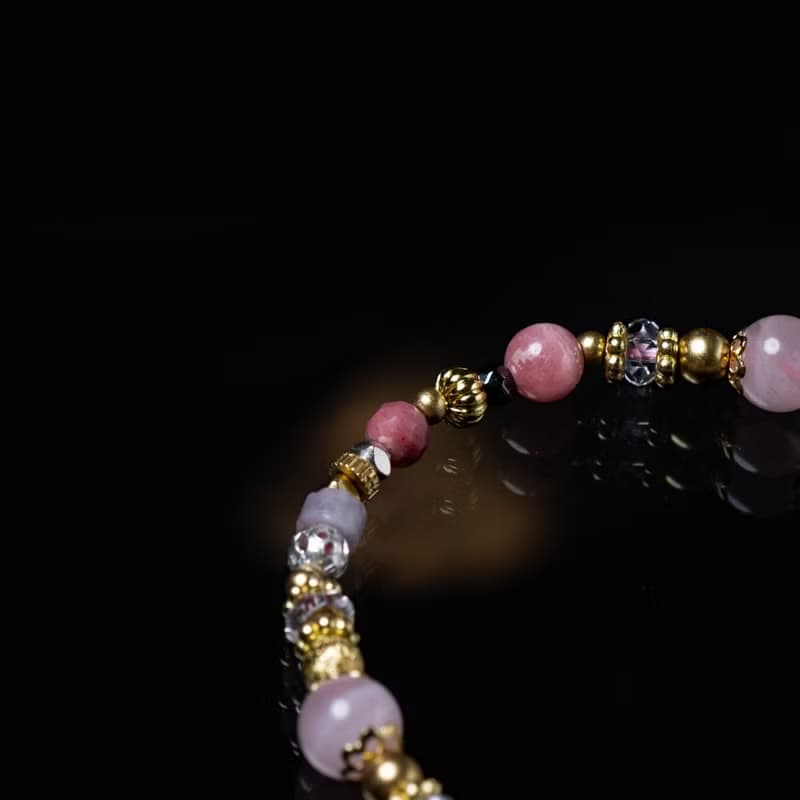 與自己墜入愛河 // C1609粉晶玫瑰石手鍊