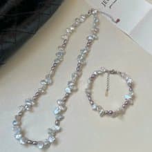YuanPearl天然巴洛克珍珠墜銀設計款珍珠手鏈baroquepearl