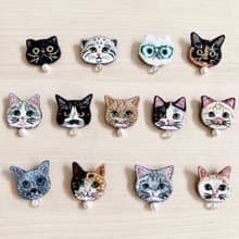 猫刺繍ブローチ　CAT Embroidery Brooch