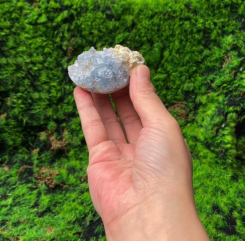 能量擺飾-天然能量原礦天青石簇 療癒 治癒  開運 快速出貨