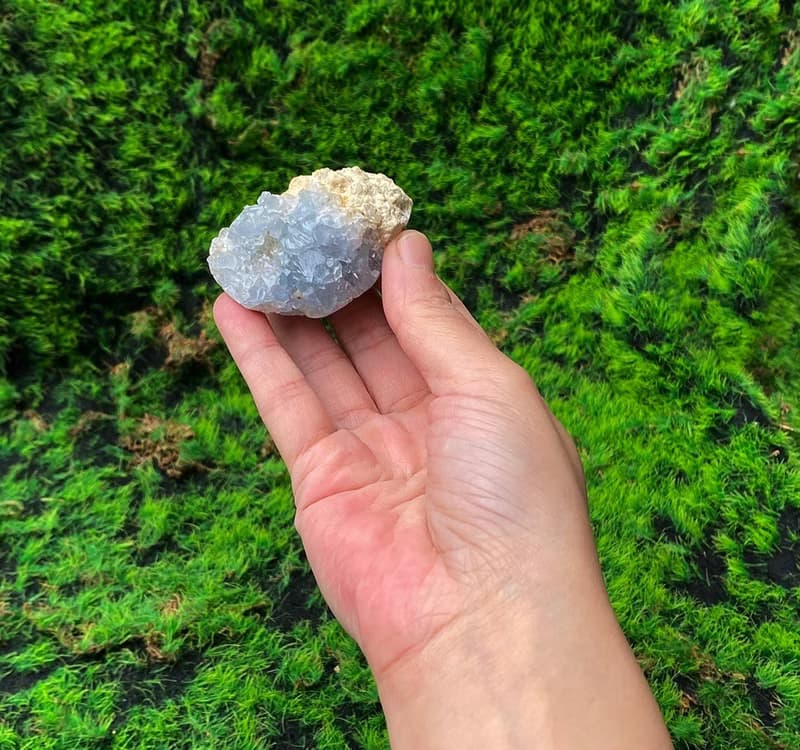 能量擺飾-天然能量原礦天青石簇 療癒 治癒  開運 快速出貨