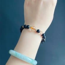 防小人 避邪化煞 黑曜石 手鍊 禮物 天然 設計款 水晶 男女款手鍊