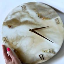 Large marble agate modern clock with natural stones agate and citrin 掛鐘 壁飾 客廳 掛畫