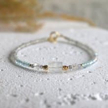 手鍊 三月誕生石 海藍寶 月光石 - 意外驚喜 -