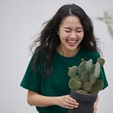 復古綠 新3色 自賞的詩句 舒適棉氨綸多色基礎款圓領短袖T恤上衣