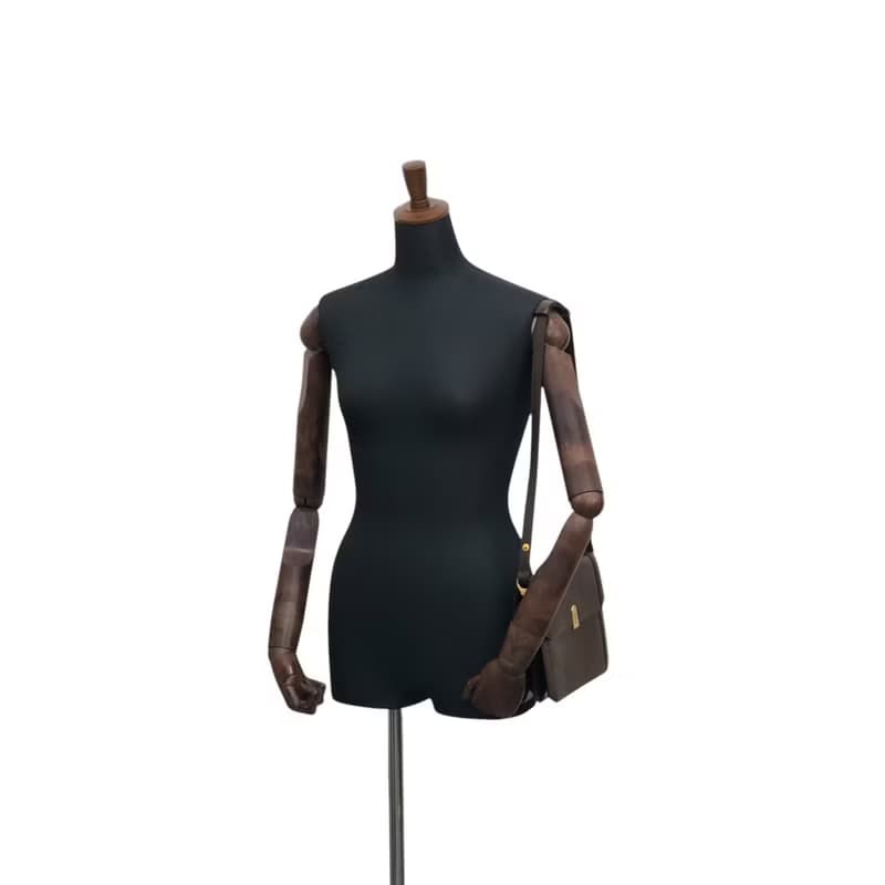 【 日本直送　名牌中古包 】Yves Saint Laurent  ショルダーバッグ ブラウン YSLロゴ レザー セミショルダー vintage m28gue