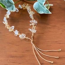 巴西天然無優化黃水晶碎石手鍊