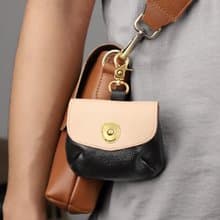 優質植鞣牛皮零錢包 萬用收納包 可掛脖