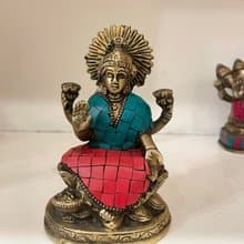 印度手工製 精細鑲嵌工藝 黃銅像 (小) - 印度教神祇