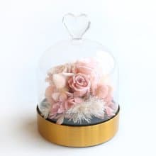 My heart 玫瑰玻璃盅 - 淺粉
